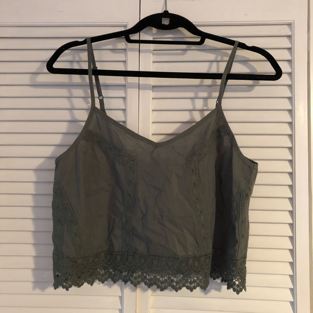 L.A. Hearts Green Crop Top